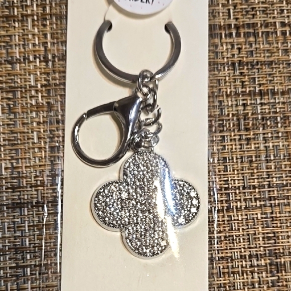 Blossom Accessories - Silver Rhinestone Keychain/ Bag Charm